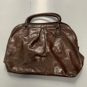 Arezzo Brown Leather Satchel Bag